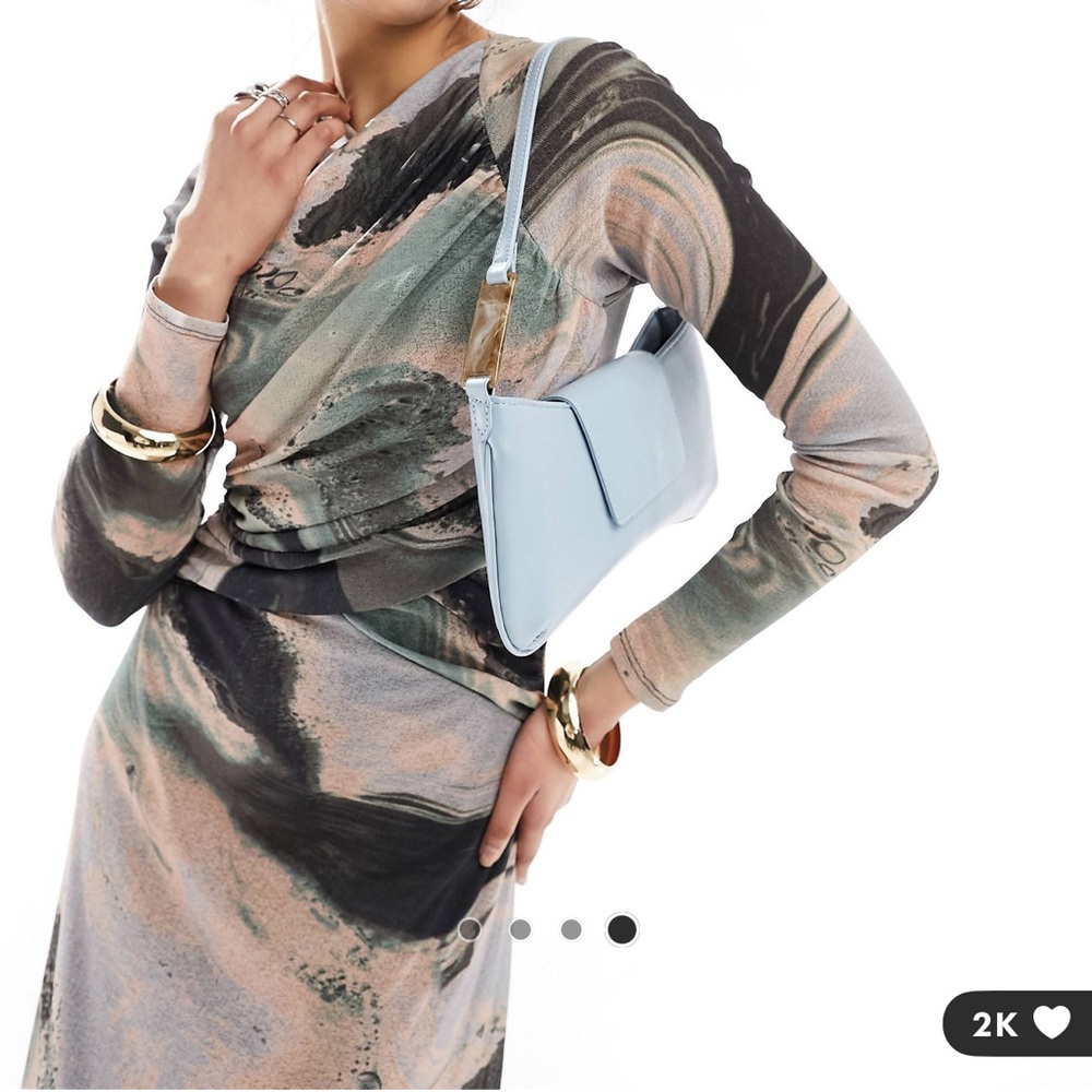 ASOS DESIGN mesh wrapped mini dress in swirl print